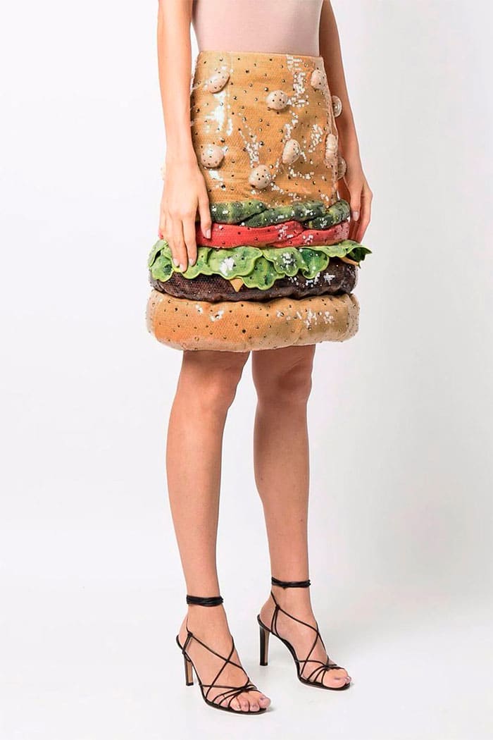 юбка с принтом бургера