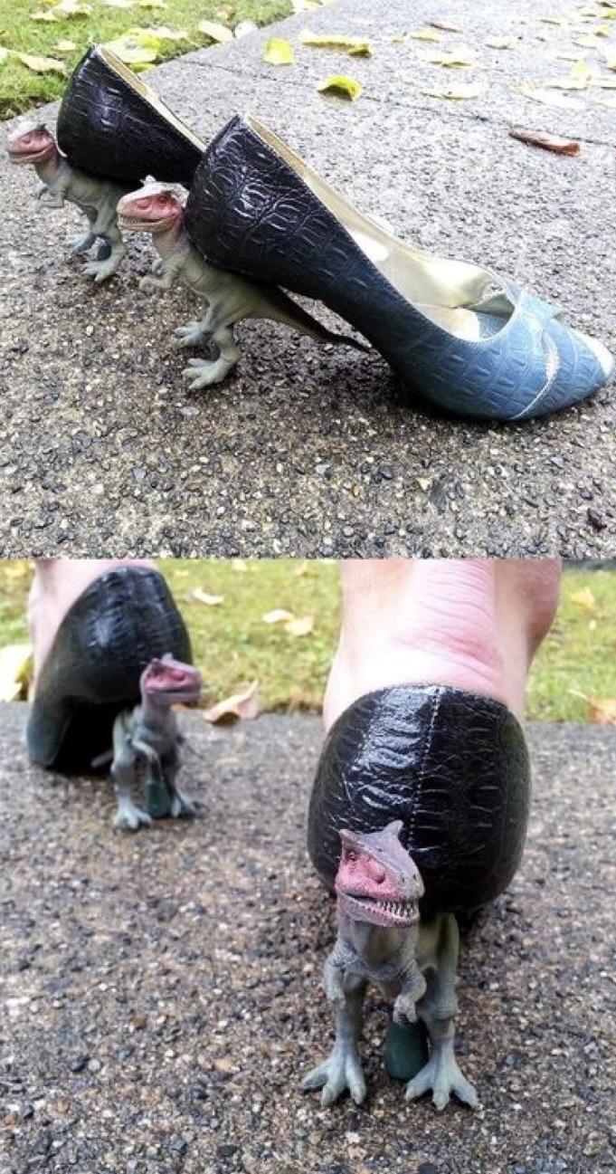 туфли на каблуках-динозаврах
